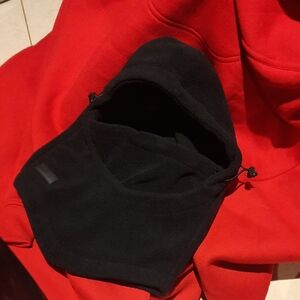 Men's Classic Black Fleece BALACLAVA Hooded Hat W/Facemask Winter Cycling